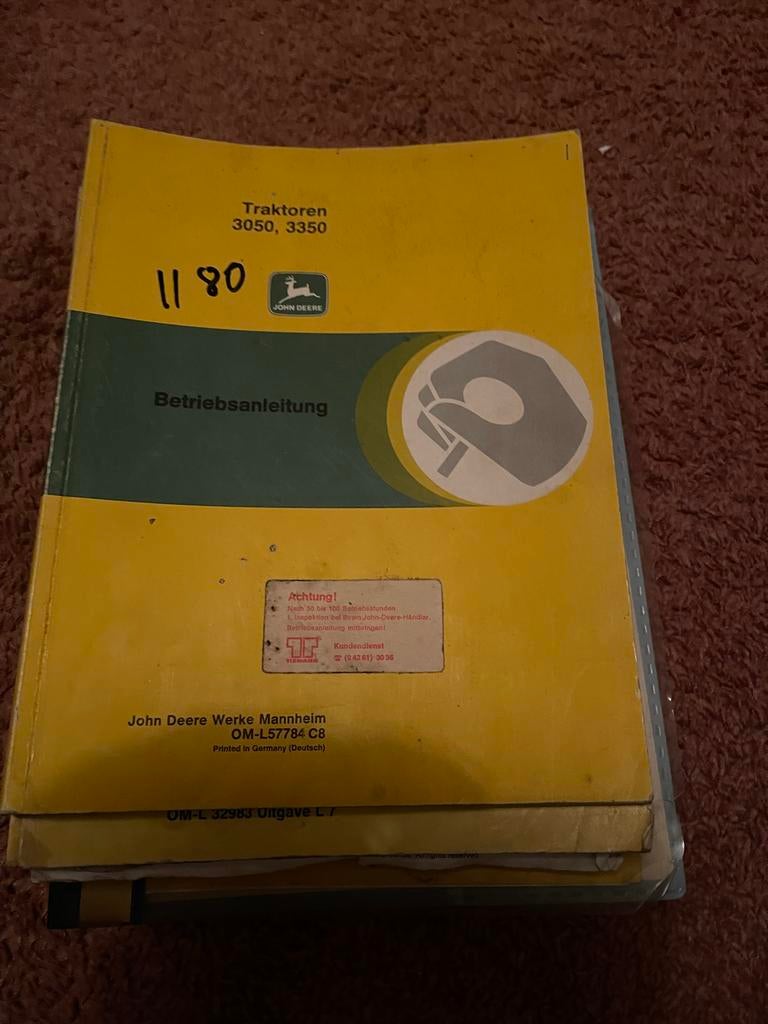John Deere 3050/3350 Betriebsanleitung - Handleiding, Ophalen of Verzenden, Gelezen, Overige onderwerpen