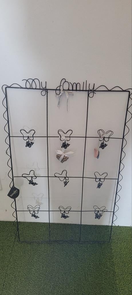 Metalen fotorek 'My Family' met vlinderclips, Zwart, Ophalen of Verzenden, Zo goed als nieuw, Metaal