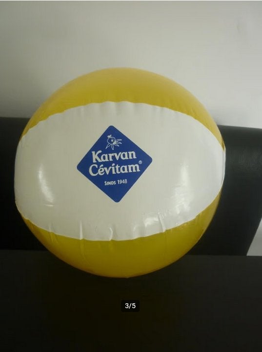 Carvan Cevitam opblaasbare bal / strandbal 25 cm, Ophalen of Verzenden, Zo goed als nieuw