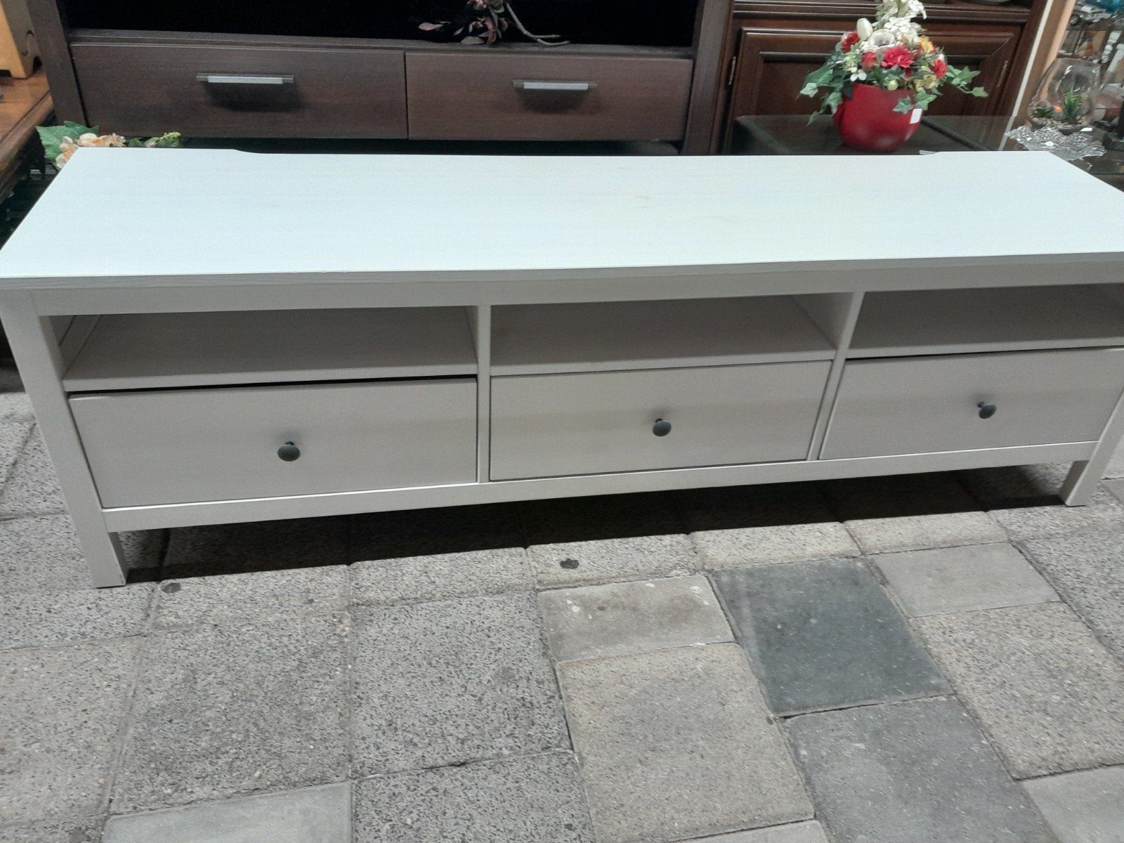 TV-meubel met 3 open vakken en 3 laden - 182x48x56 cm, Ophalen, Gebruikt