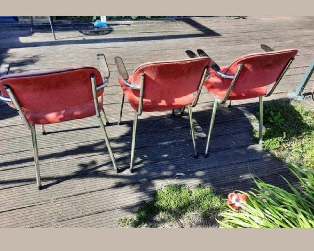 Drie leuke buisframe stoeltjes, Gispen De wit stijl, Huis en Inrichting, Stoelen, Gebruikt, Twee, Wit, Ophalen of Verzenden
