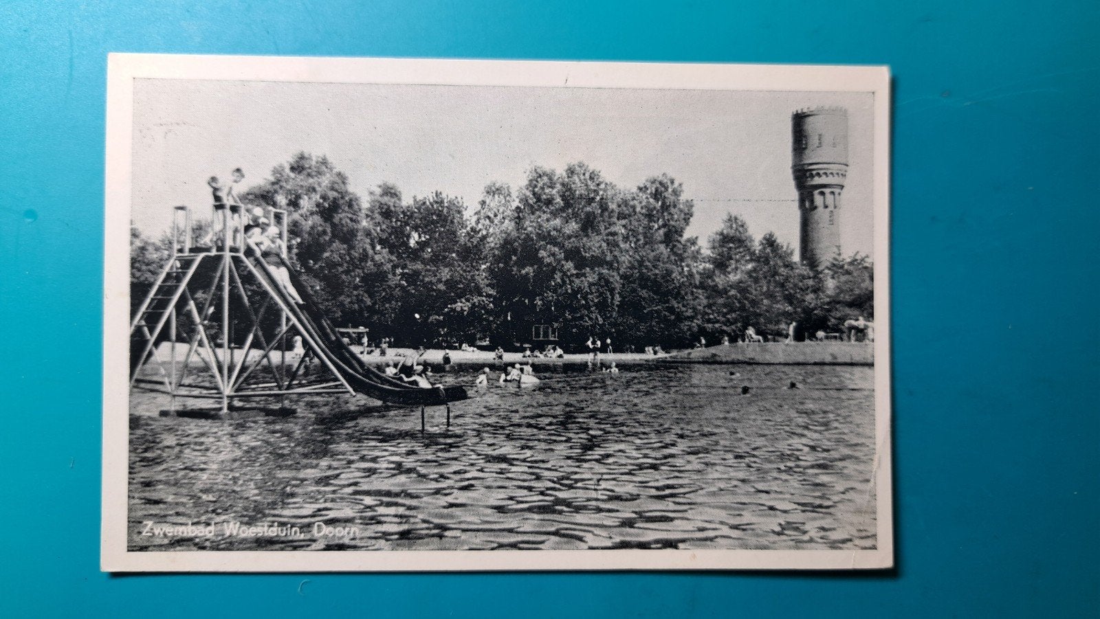 Doorn zwembad Woestduin watertoren 1956, Verzenden, 1940 tot 1960, Gelopen, Utrecht