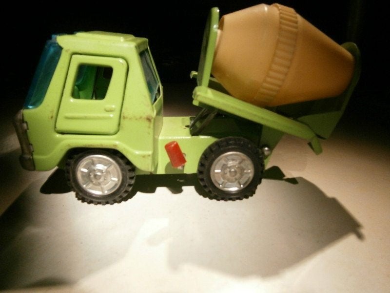 Bandi Line Bos, blik speelgoed cementmixer vrachtwagen model, Ophalen, Gebruikt