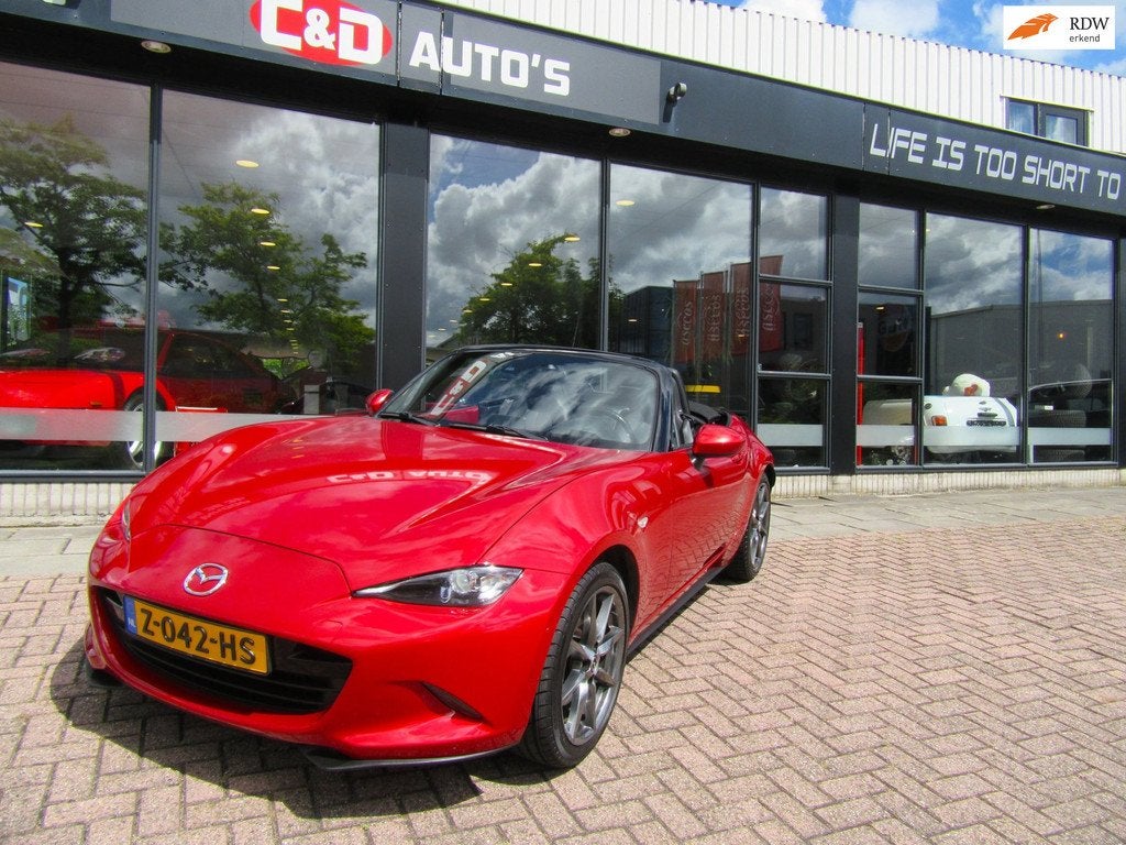 Mazda MX-5 2.0 SkyActiv-G 160 GT-M 2016 LEDER XENON ETC, Auto's, Mazda, 1998 cc, 4 cilinders, Cabriolet, Leder
