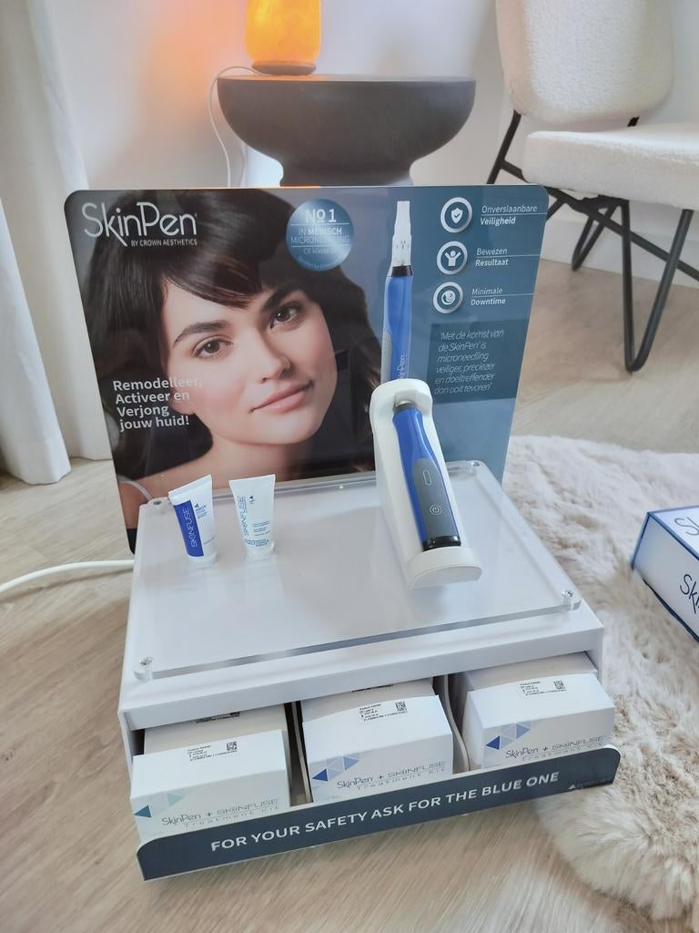 Skinpen Microneedling Apparaat Compleet, Sieraden, Tassen en Uiterlijk, Uiterlijk | Gezichtsverzorging, Zo goed als nieuw, Gehele gezicht