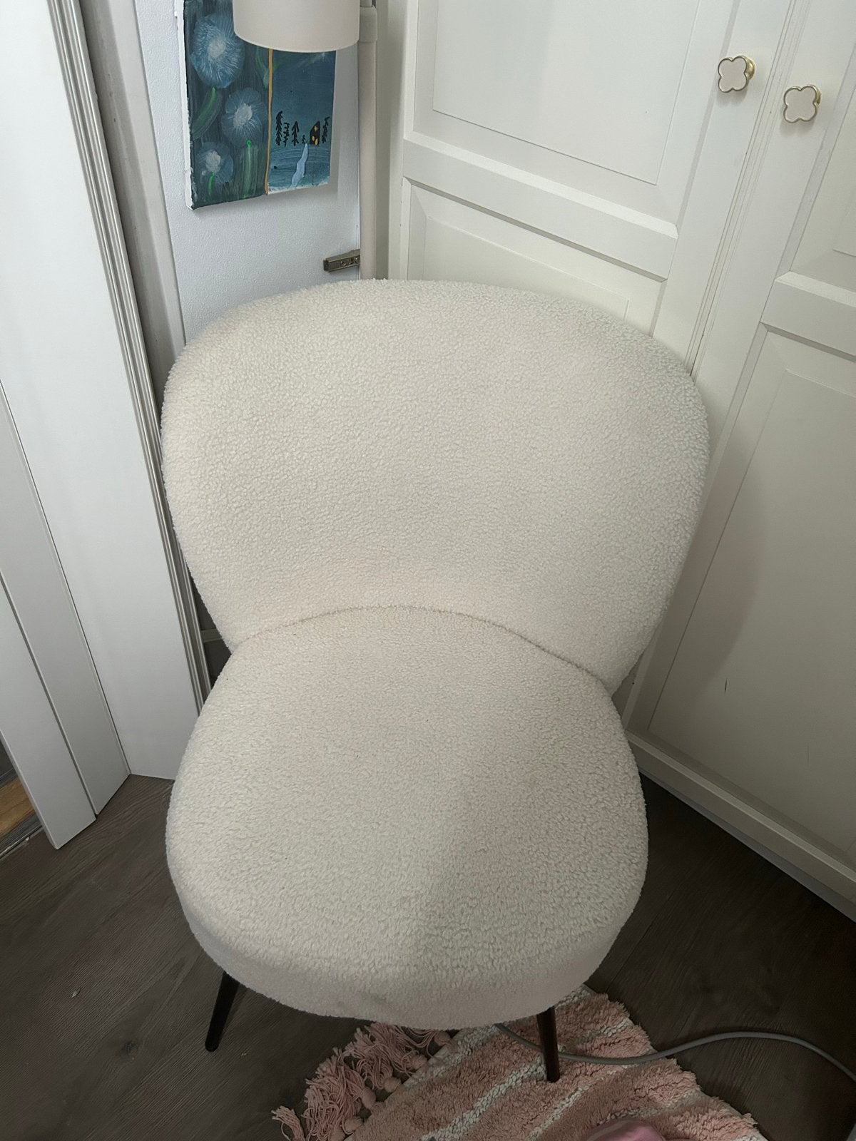 Teddy fauteuil wit - Xenos, Huis en Inrichting, Ophalen, Minder dan 75 cm, Zo goed als nieuw, Stof