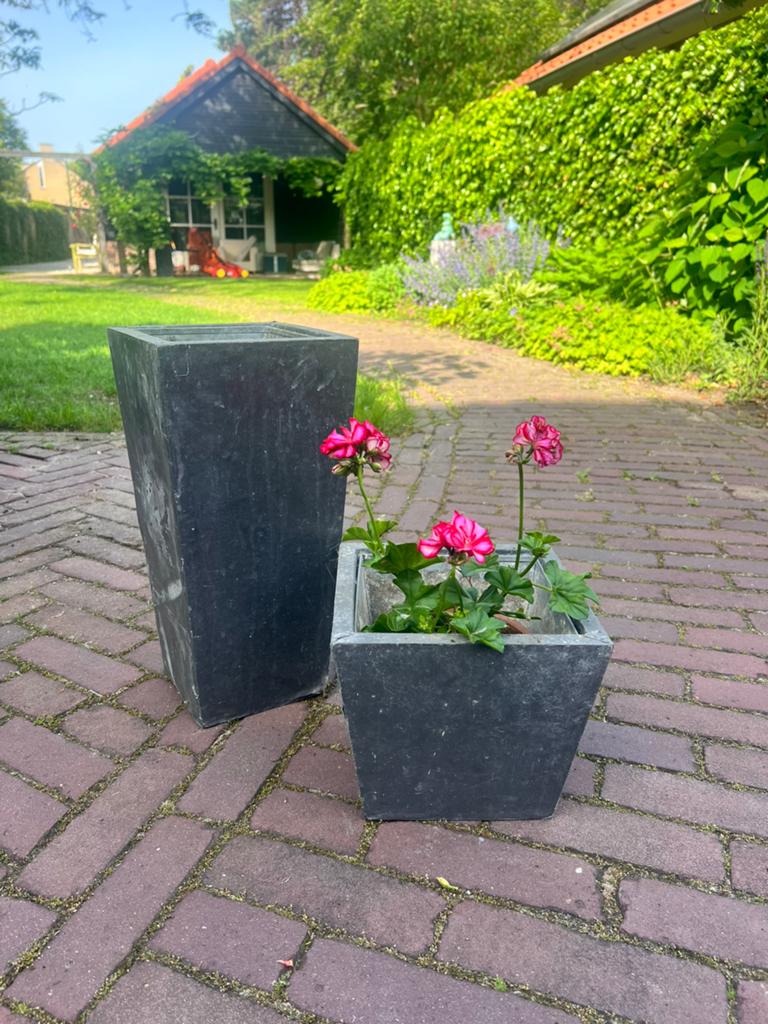 Bloempotten bekleed met zink, Ophalen, Gebruikt, Minder dan 30 cm, Rond