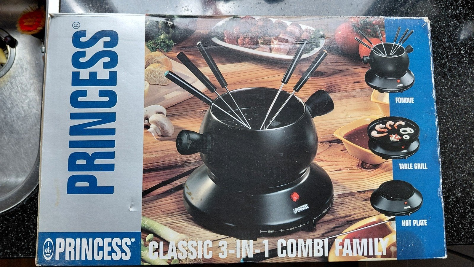 Princess Classic 3-in-1 Combi Family Fondue/Grill/Hotplate, Witgoed en Apparatuur, Fonduesets, Ophalen of Verzenden, Nieuw, Elektrisch