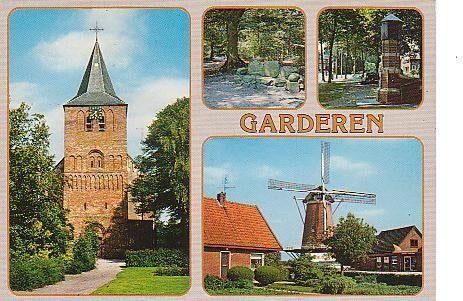 Ansichtkaart	Garderen	4-luik, Verzamelen, Ansichtkaarten | Nederland, Verzenden, 1960 tot 1980, Gelopen, Gelderland