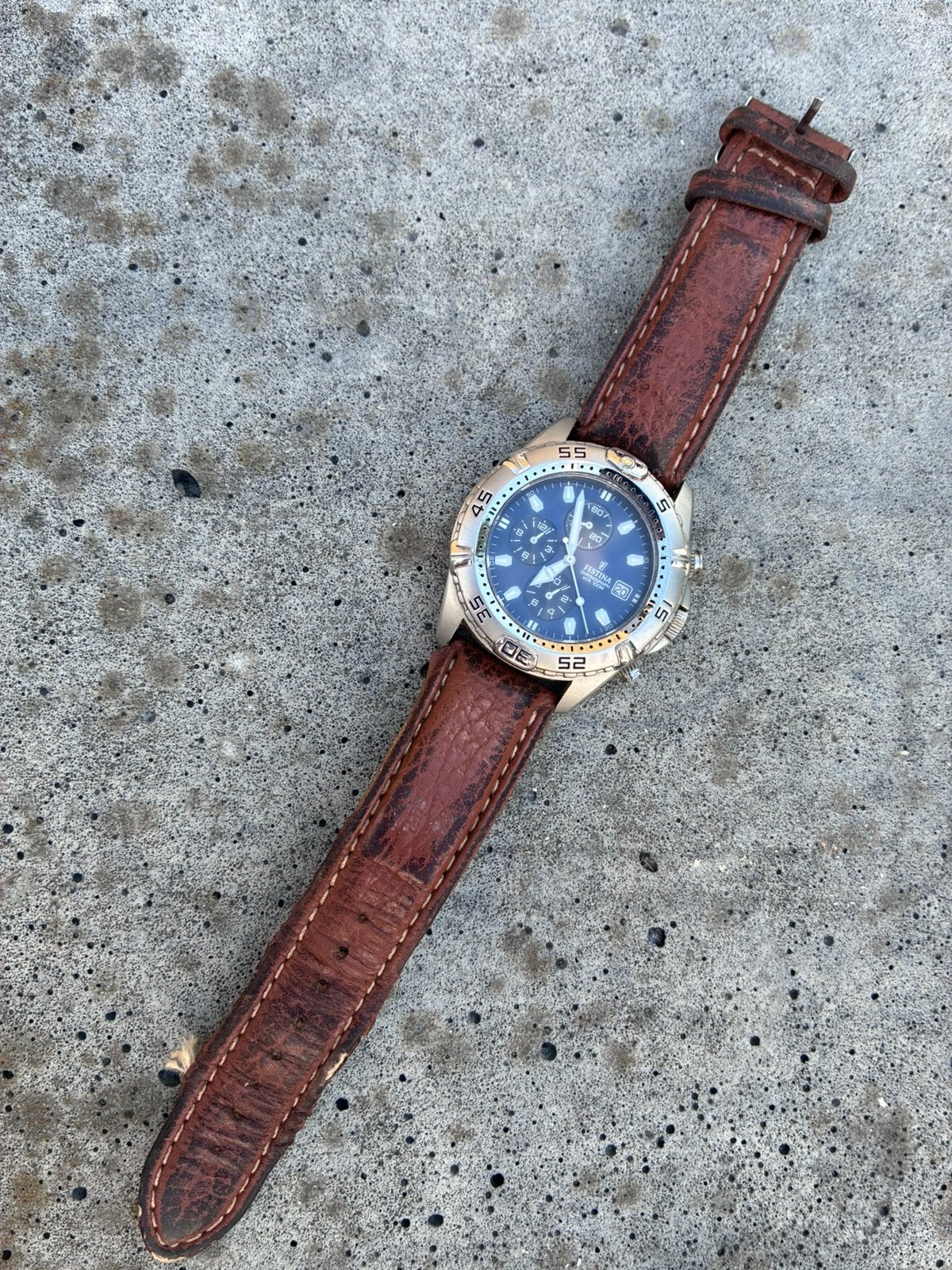 Festina Chronograph WR 100m 10atm RVS, Overige merken, Staal, Polshorloge, Ophalen of Verzenden