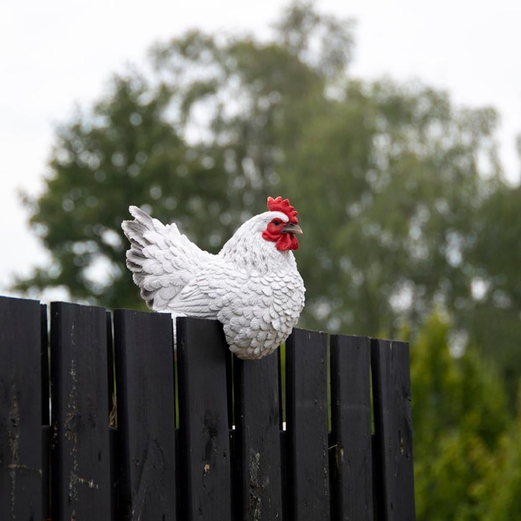 Tuinbeeld kip schuttingkip, Ophalen of Verzenden, Nieuw, Overige materialen, Dierenbeeld