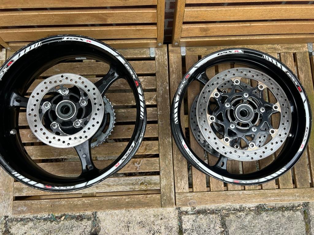 Velgen wielen set compleet Suzuki GSX-R K6 K7 600 750 2006/7, Motoren, Ophalen