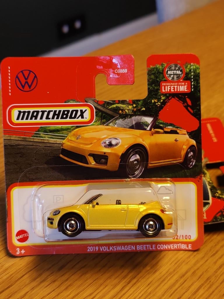 Matchbox Volkswagen Beetle Convertible GEEL, Ophalen of Verzenden, Nieuw, Auto