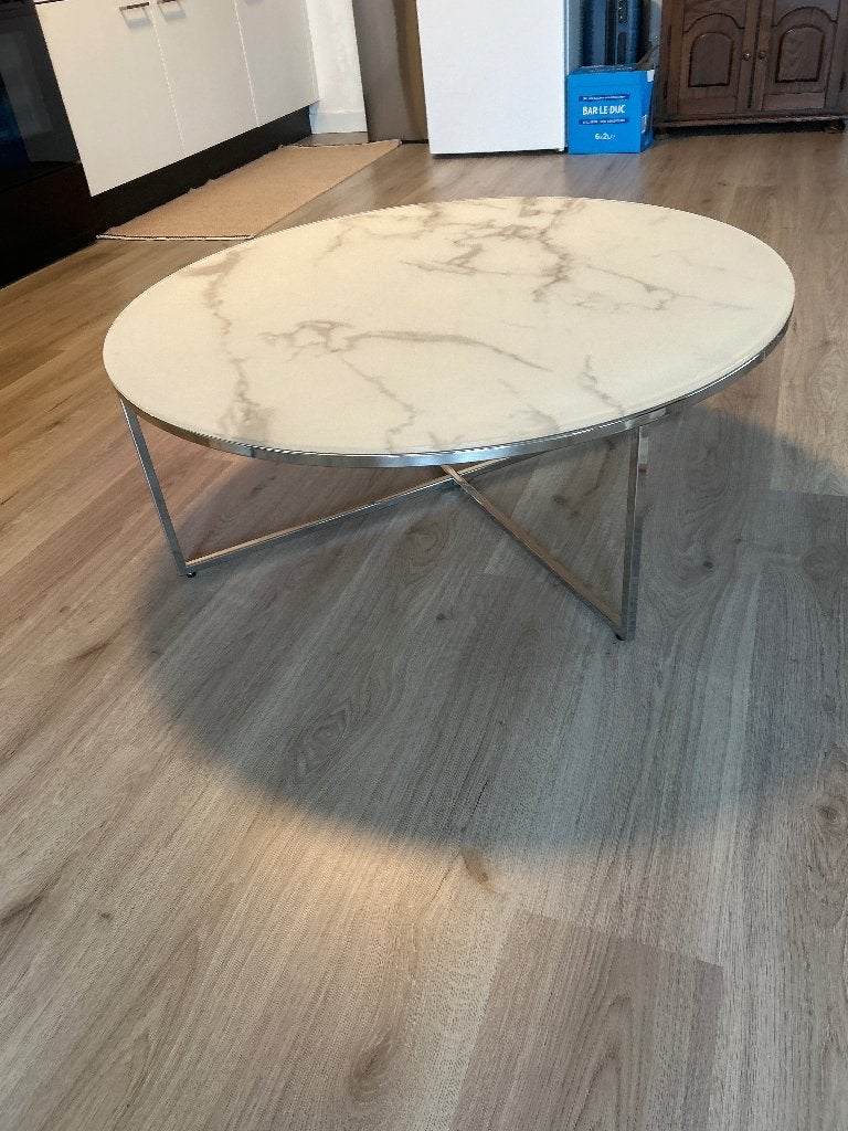 Salontafel Westwing, Huis en Inrichting, Ophalen, 100 tot 150 cm, Rond, 50 tot 100 cm