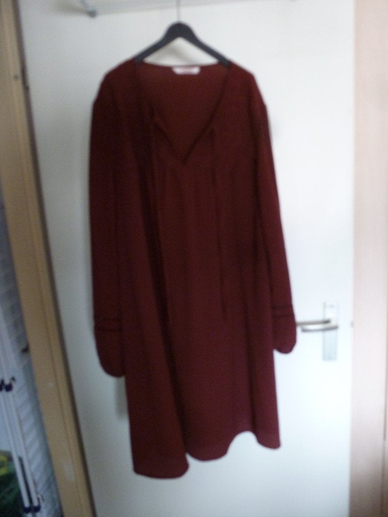 camayeu TUNIEK blouse burgundy zomer 46 -GRATIS zend, Verzenden, Nieuw, Maat 46/48 (XL) of groter, Overige kleuren