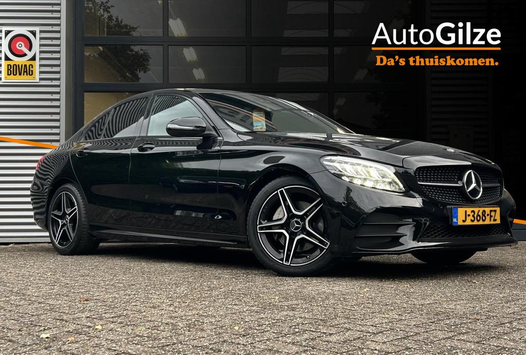 Mercedes-Benz C-klasse AMG Line 180 Premium Plus Pack l Nigh, Euro 6, Zwart, 1595 cc, Automatische klimaatregeling