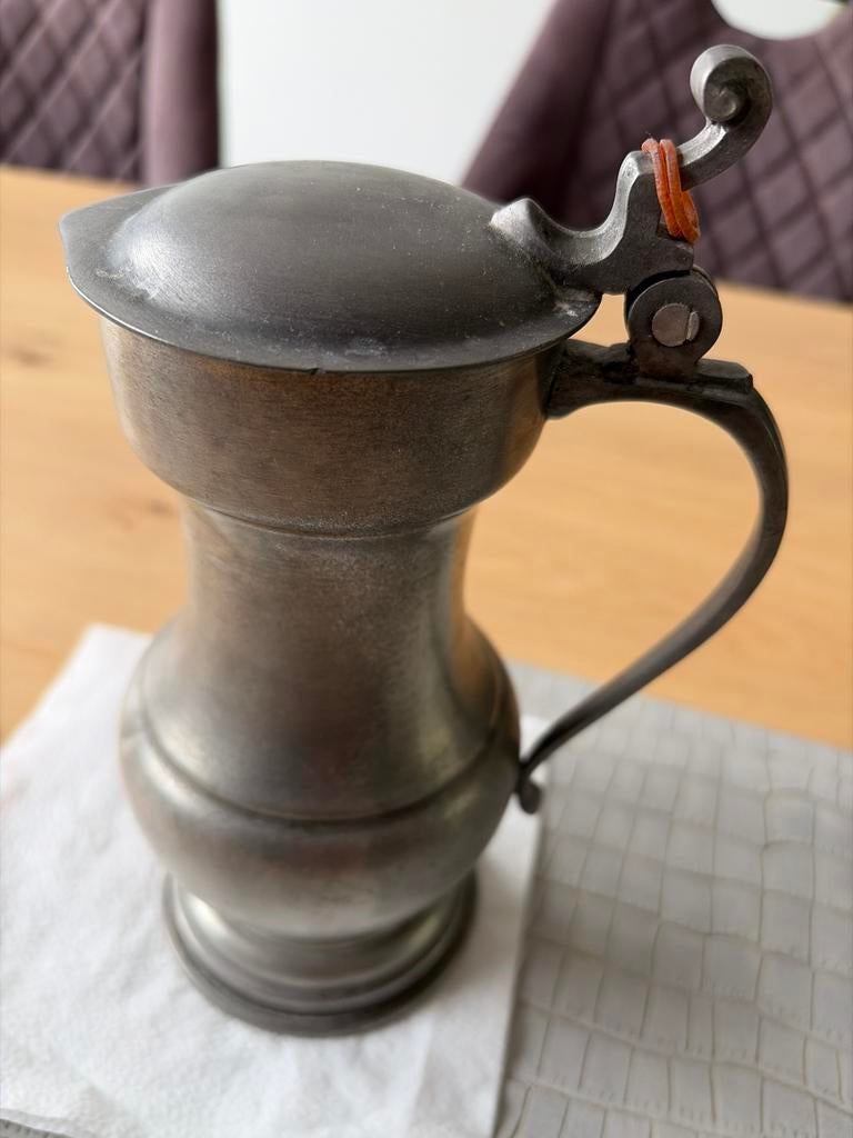 Vintage Tinnen Gietkannetje - Pewter Italy 95%, Ophalen