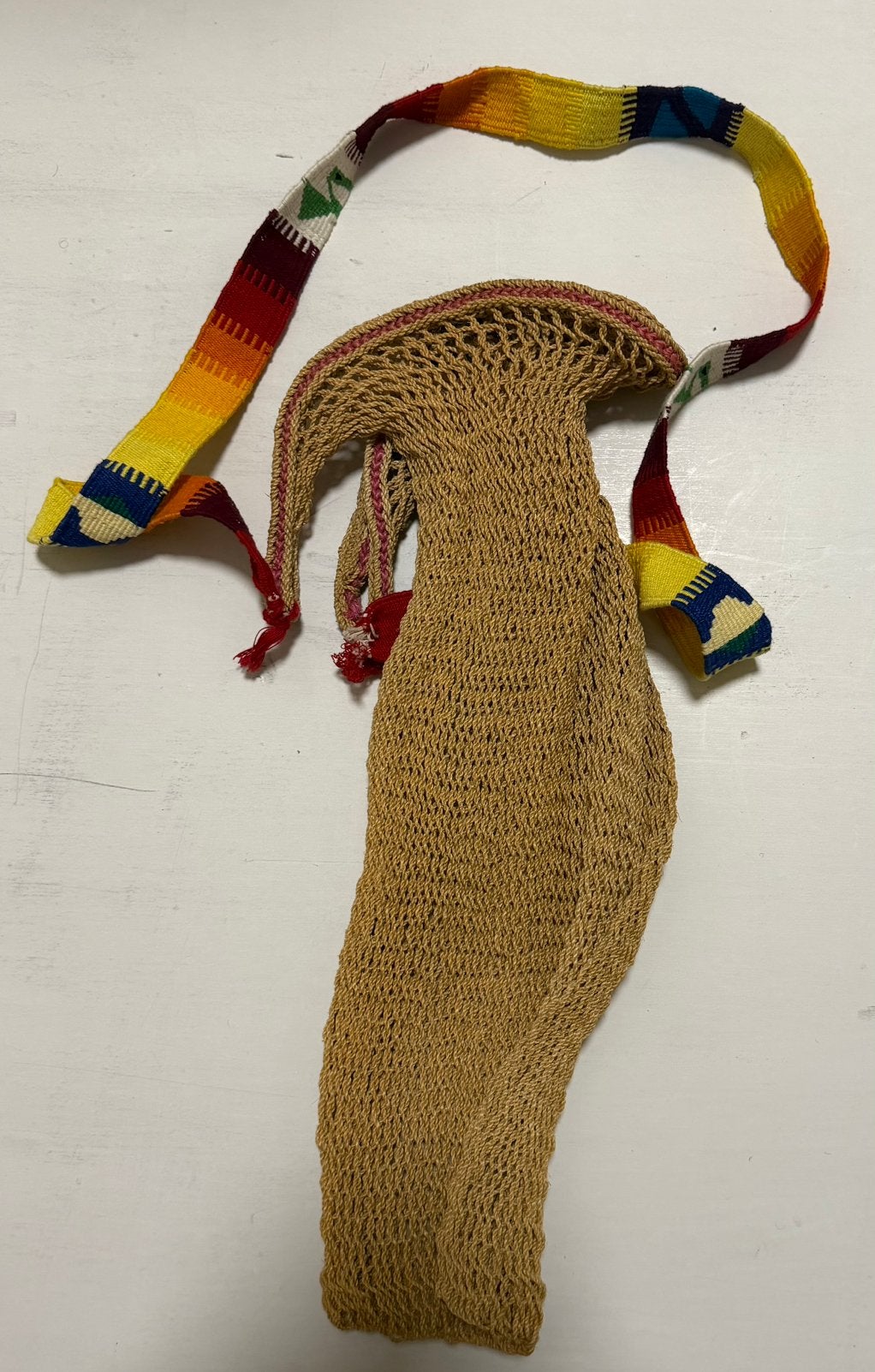 A natural Maguey fiber bag (Ecuador) 45x20, Ophalen of Verzenden, Zo goed als nieuw