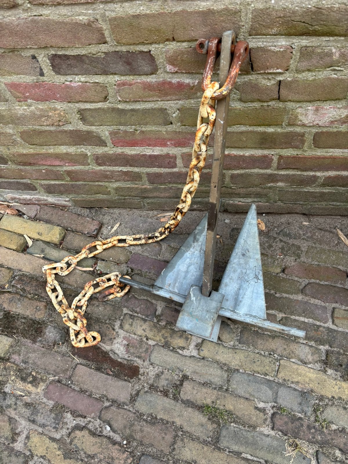 Vintage boot anker voor gebruik of decoratie., Ophalen of Verzenden, Zo goed als nieuw, Ankeren en Afmeren, Zeilboot of Motorboot