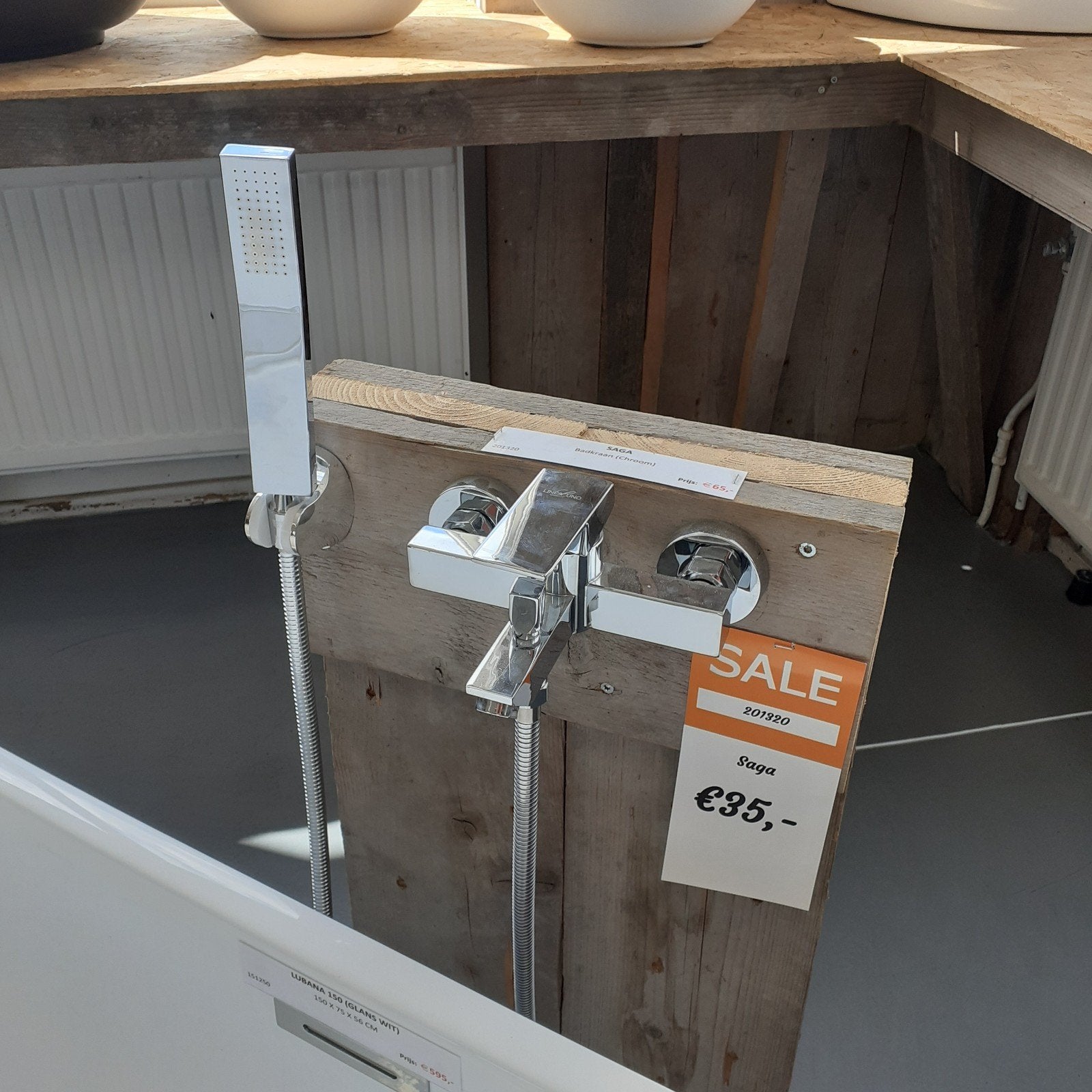Badkraan, chroom, handdouche, Saga, Huis en Inrichting, Ophalen of Verzenden, Nieuw
