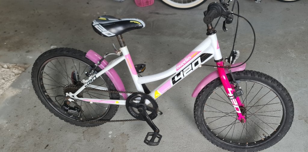 Meisjes fiets 20 inch wielen, Fietsen en Brommers, Gebruikt, Velgrem, Handrem, 20 inch