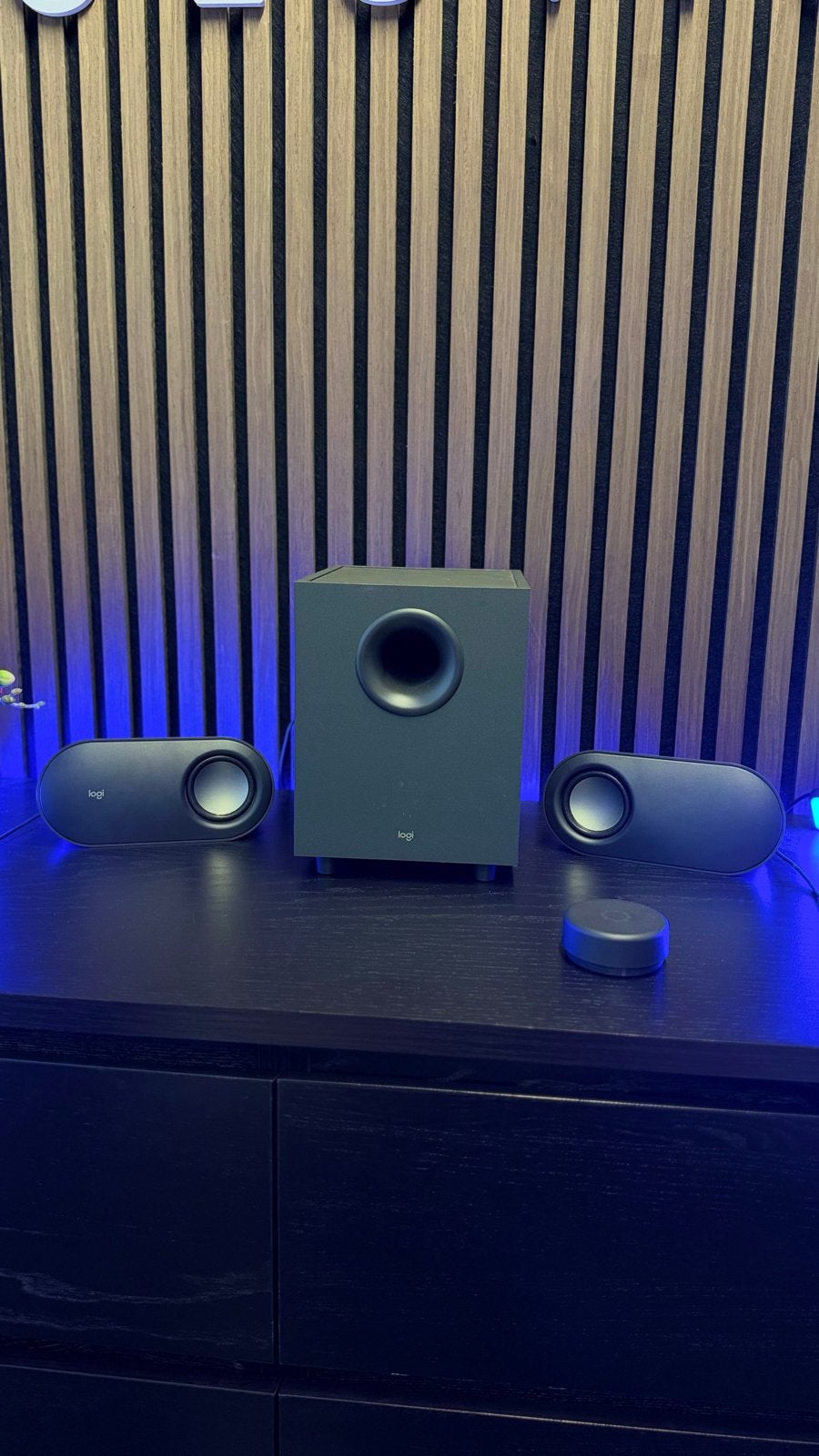 Logitech Z407 speakerset, Computers en Software, Ophalen, Zo goed als nieuw, Audiokanaal 2.1