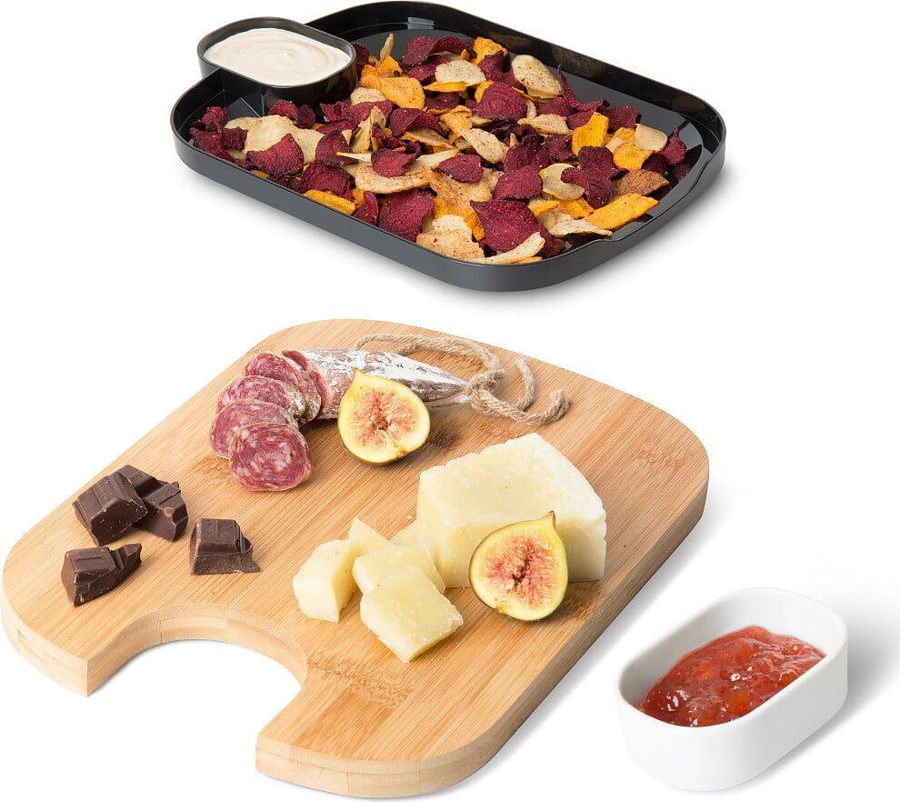 Nieuw | 3-in-1 Tapas Serveerplank, serveerschaal, Bamboe, Ophalen, Nieuw, Rechthoekig, Overige materialen