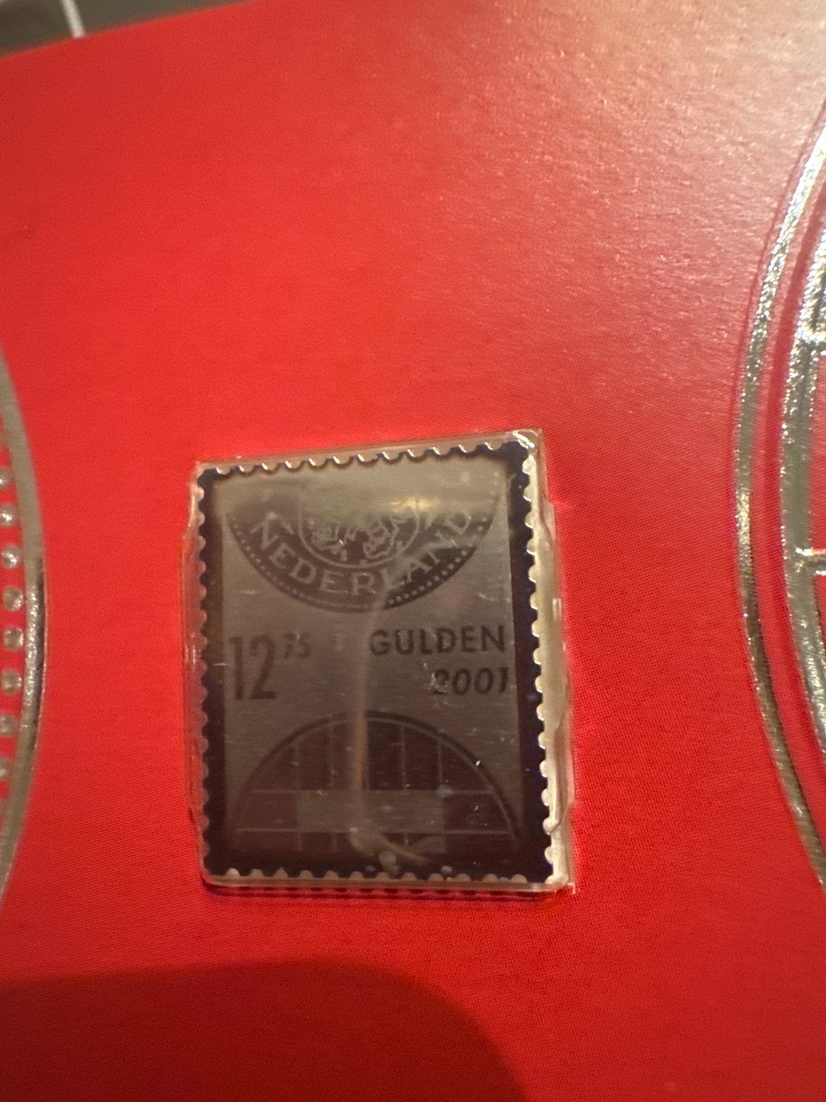 Zilveren postzegel Nederland 12,75 Gulden 2001 PTTPost, Ophalen of Verzenden, Na 1940, Postfris