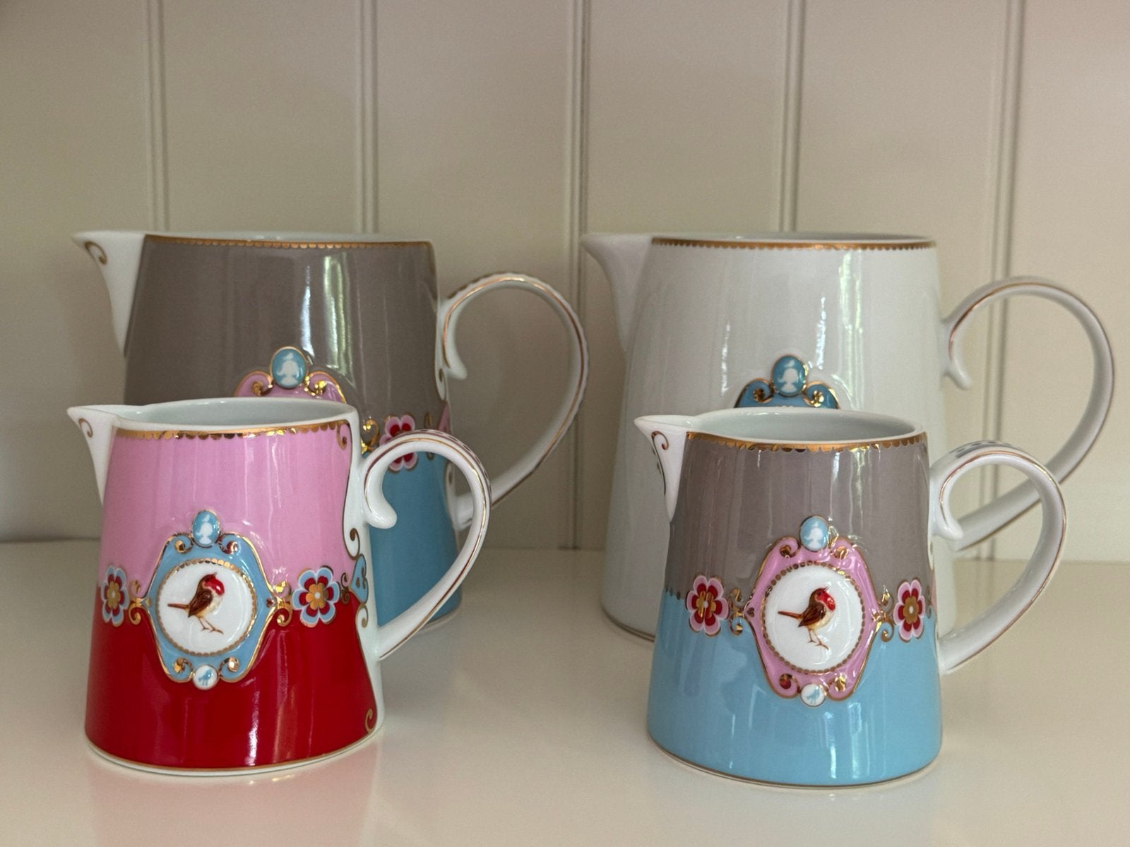 Pip Studio servies Love Birds waterkan wit melkkannetje wit, Overige typen, Ophalen of Verzenden, Zo goed als nieuw, Overige stijlen