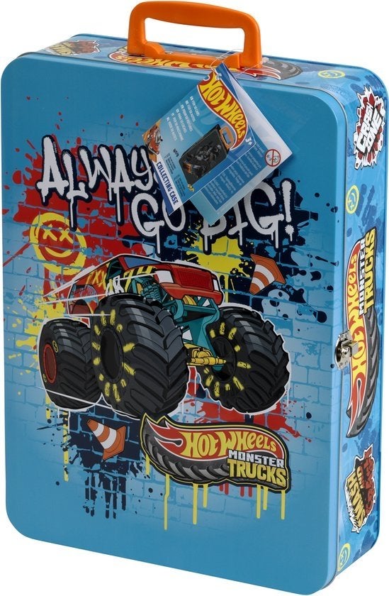 Hot Wheels Monster Truck Showcase Koffer - 8 Auto's, Ophalen of Verzenden, Nieuw