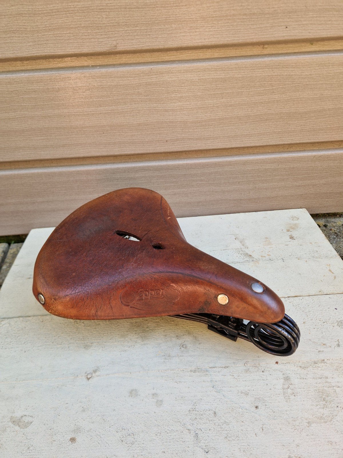 Fietszadel Lepper - Origineel & echt leer - Bruin, Toerfiets, Leer, Lepper, Ophalen of Verzenden
