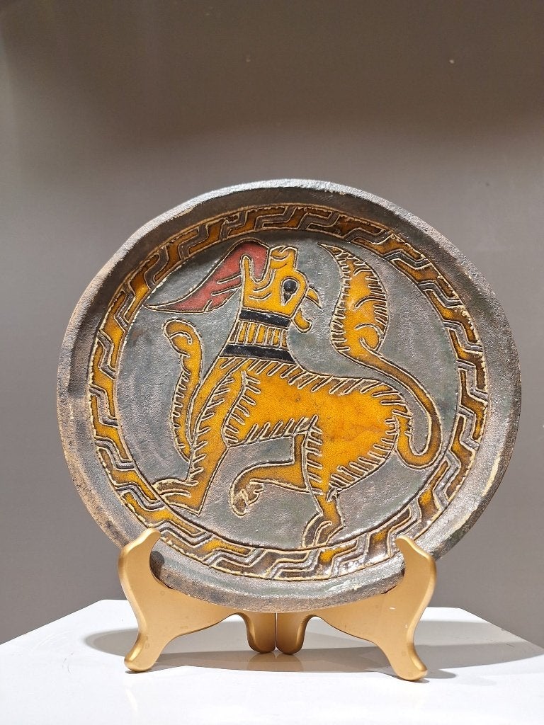 Grote ceramische inheemse Canadese Schaal, Antiek en Kunst, Kunst | Overige Kunst, Ophalen of Verzenden