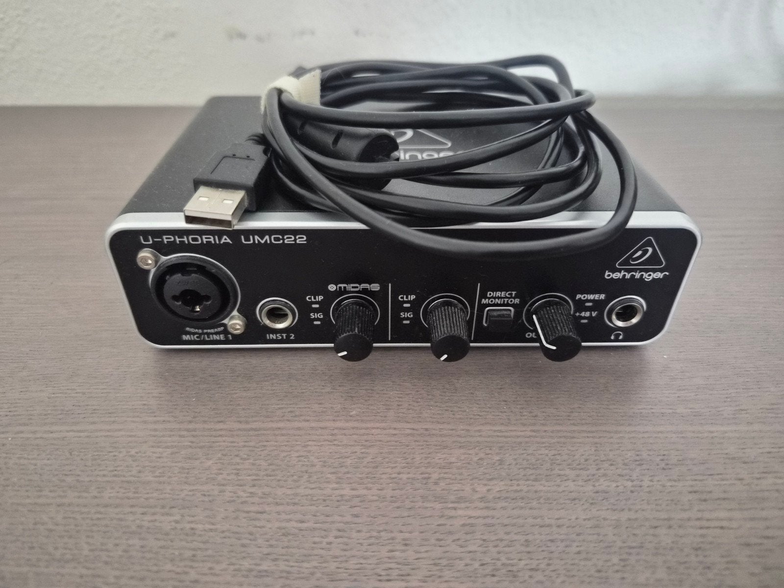 Behringer U-Phoria UMC22 USB Audio Interface, Ophalen of Verzenden, Gebruikt