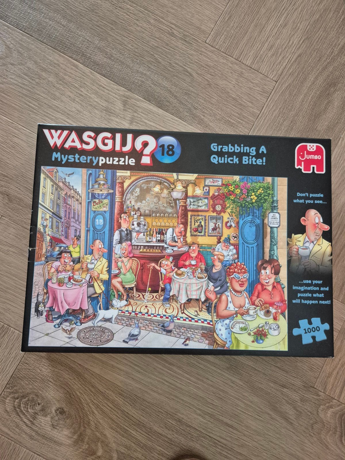 Wasgij Mystery puzzel / "grabbing a bite" / 1000 stukjes, Ophalen, 500 t/m 1500 stukjes, Zo goed als nieuw, Legpuzzel