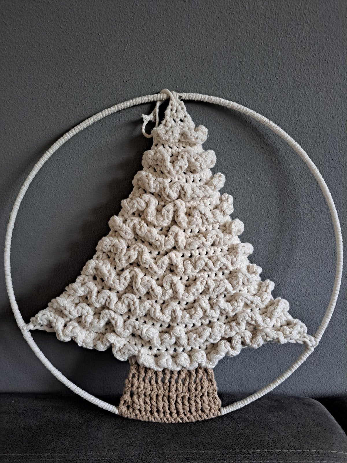 Handgemaakte Gehaakte Kerstboom Wanddecoratie, Ophalen of Verzenden, Nieuw