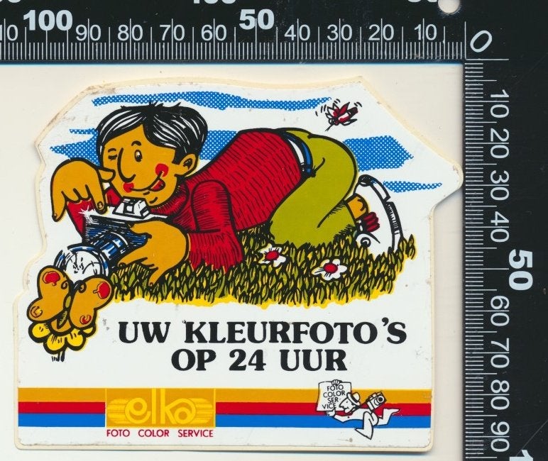 Sticker: Elka Foto Color Service, Ophalen of Verzenden, Zo goed als nieuw, Bedrijf of Vereniging