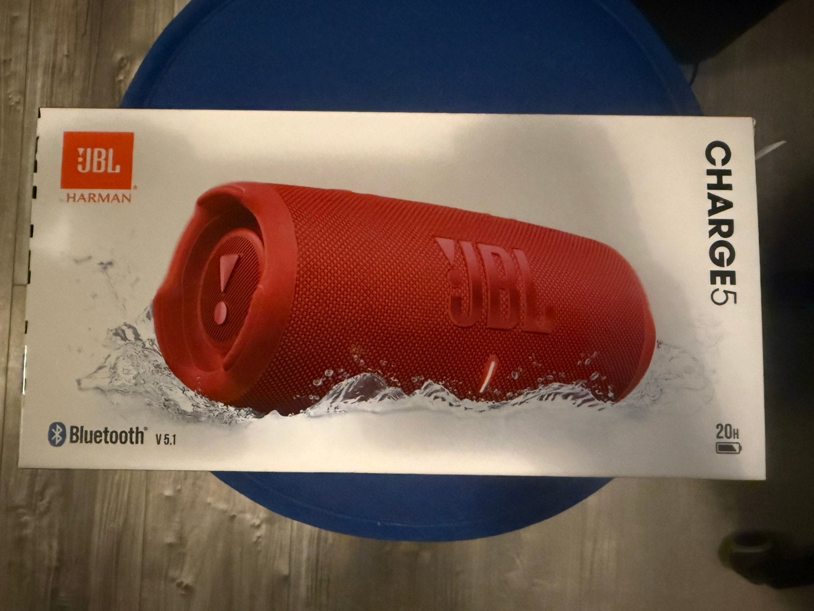 JBL Charge 5 - Rood (met doos), JBL, Ophalen of Verzenden, Zo goed als nieuw, Draagbare speaker