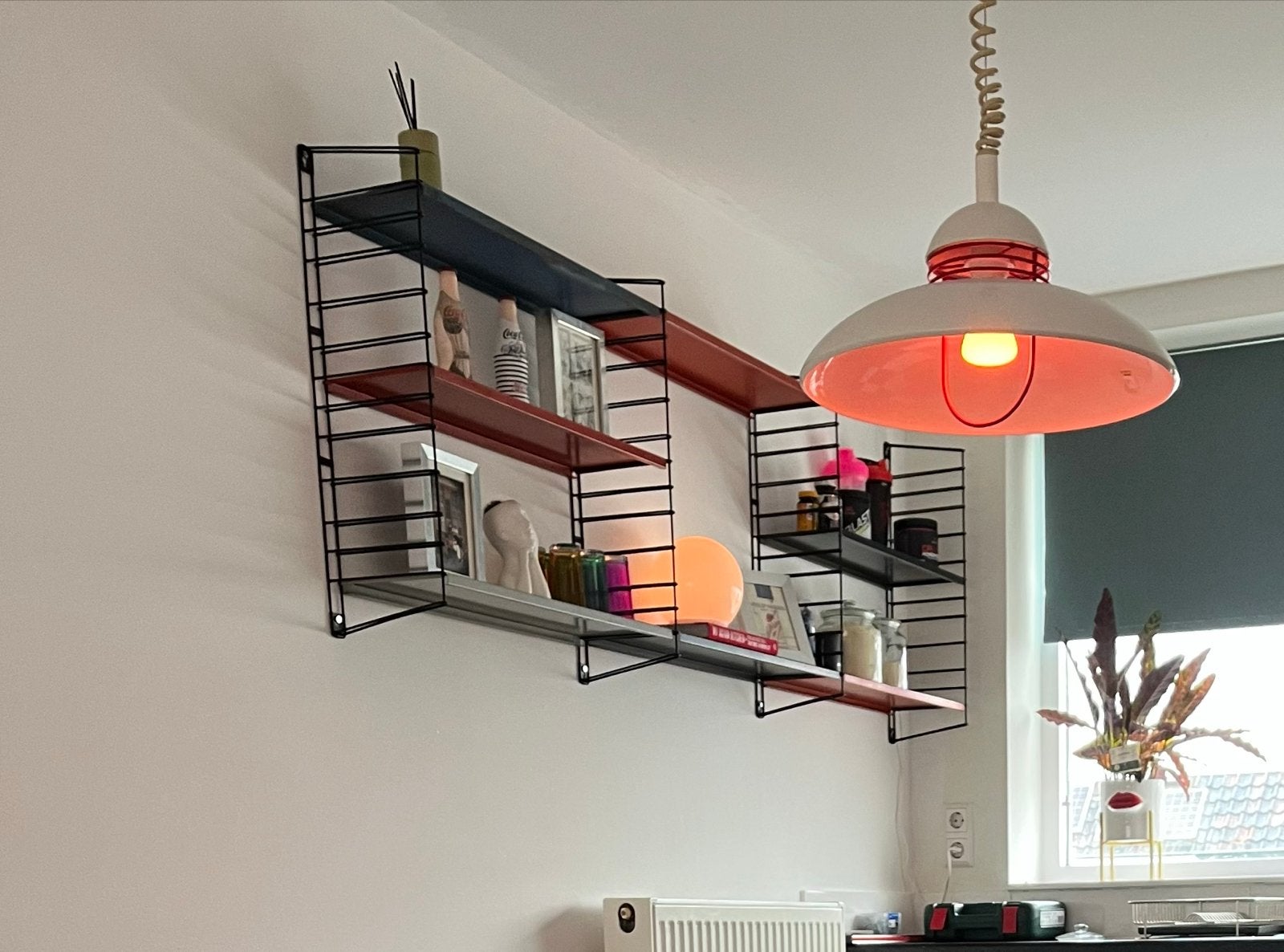 Tomado wandrek - Vintage met 7 planken, Ophalen, Gebruikt