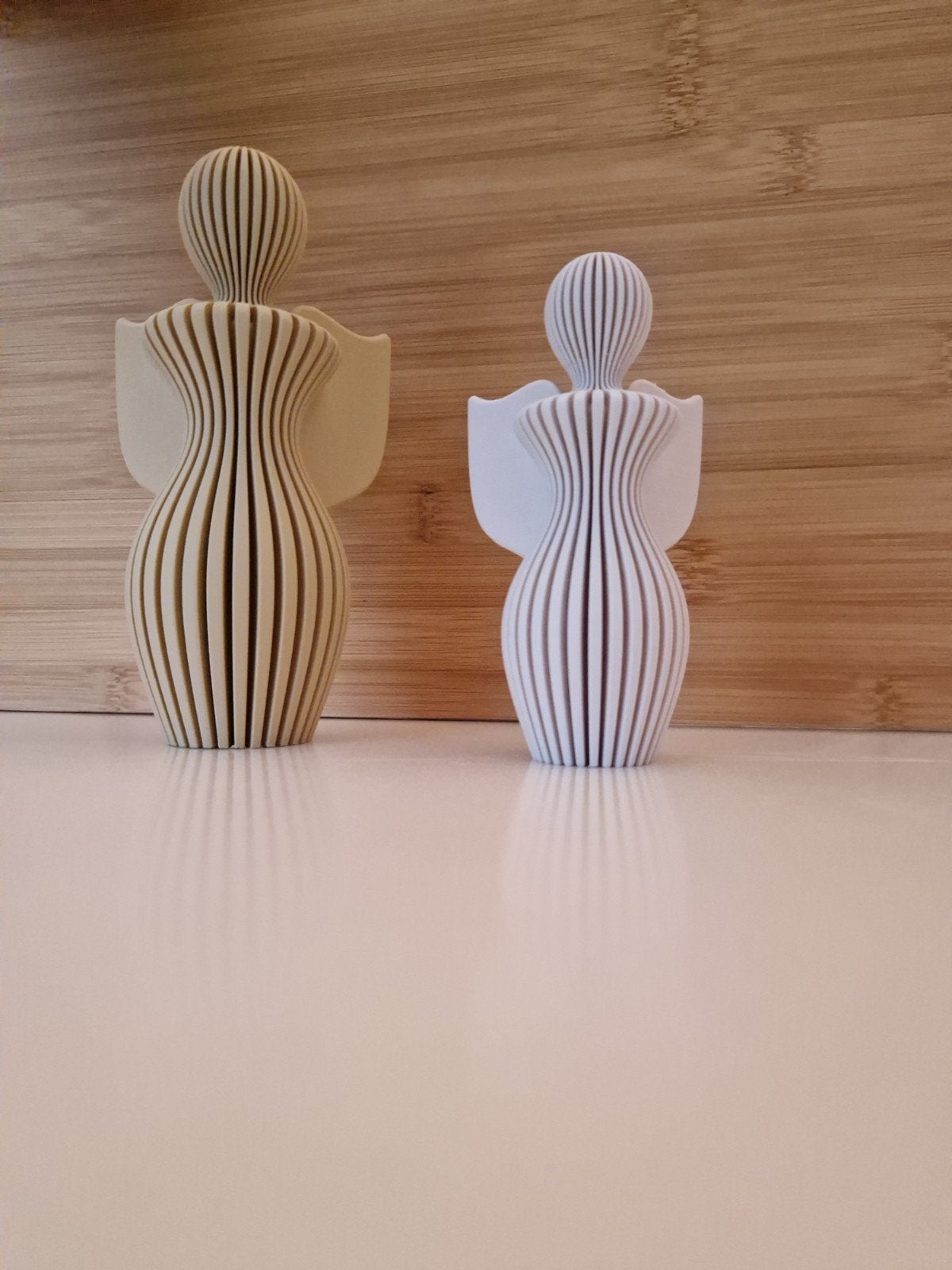 Set van 2 Engelen Ornamenten - Decoratieve Beeldjes, Meerkleurig, Overige materialen, Nieuw, Ophalen of Verzenden