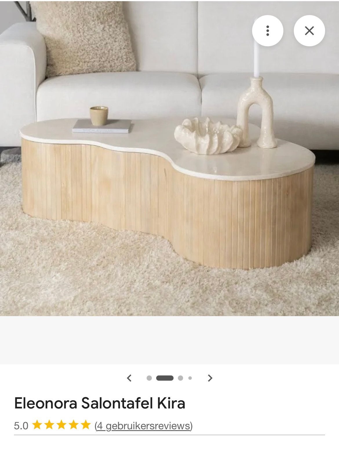 Salontafel Eleonora Kira - NIEUW, Ophalen, 100 tot 150 cm, Nieuw, 50 tot 100 cm