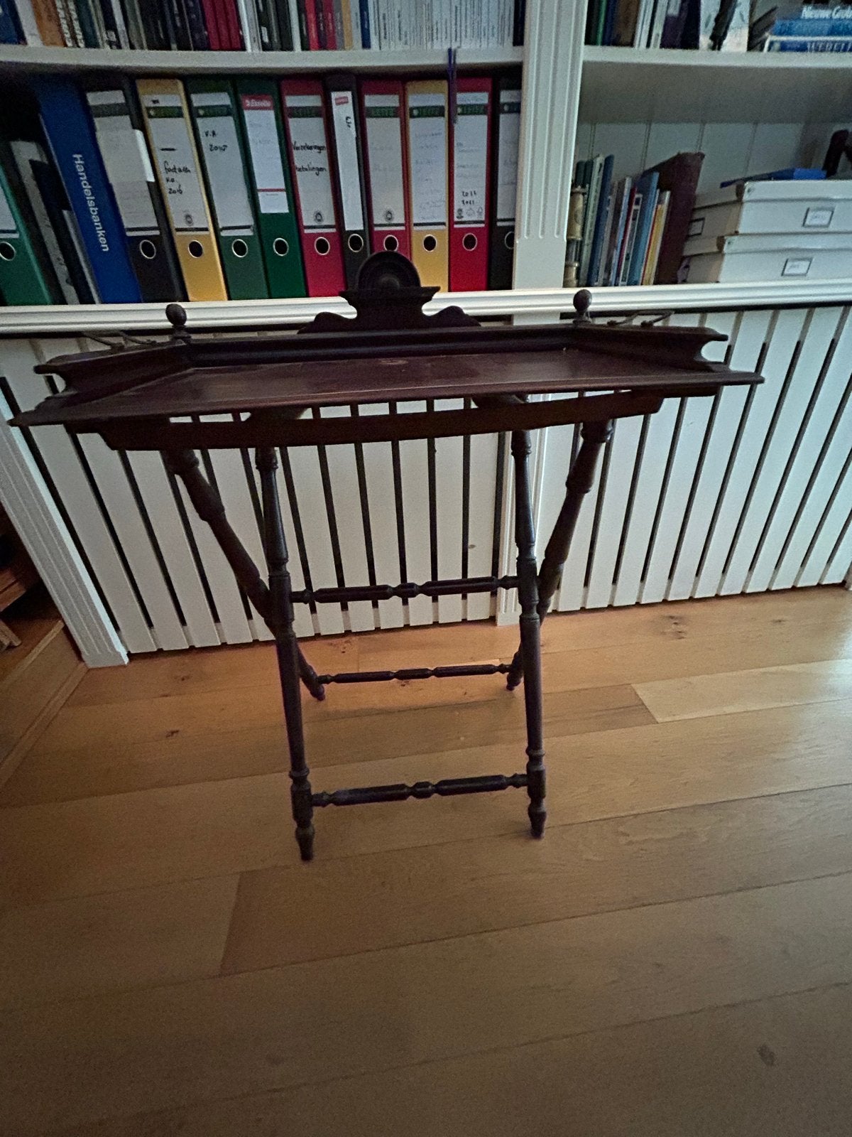 Antieke Butler Tray - Opklapbare Serveertafel, Ophalen of Verzenden