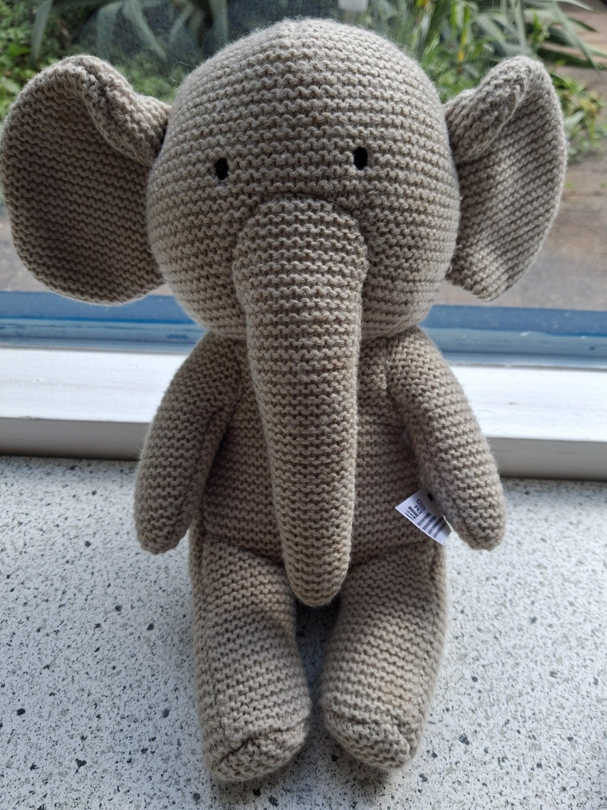 Olifant van Hema zacht grijs gebreid meet ca 30 cm, Hema, Korrelvulling, Grijs, Ophalen of Verzenden