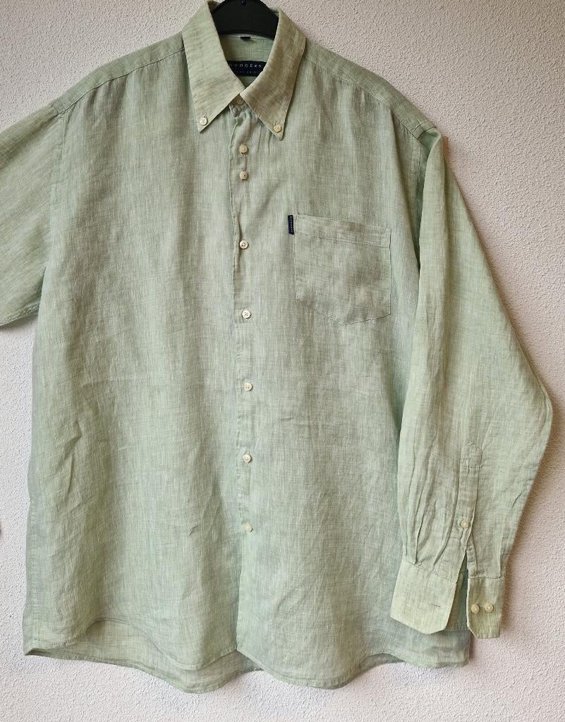 Sportief linnen heren overhemd, shirt, lm, Dodgers, L, Dodgers, Ophalen of Verzenden, Zo goed als nieuw, Halswijdte 41/42 (L)