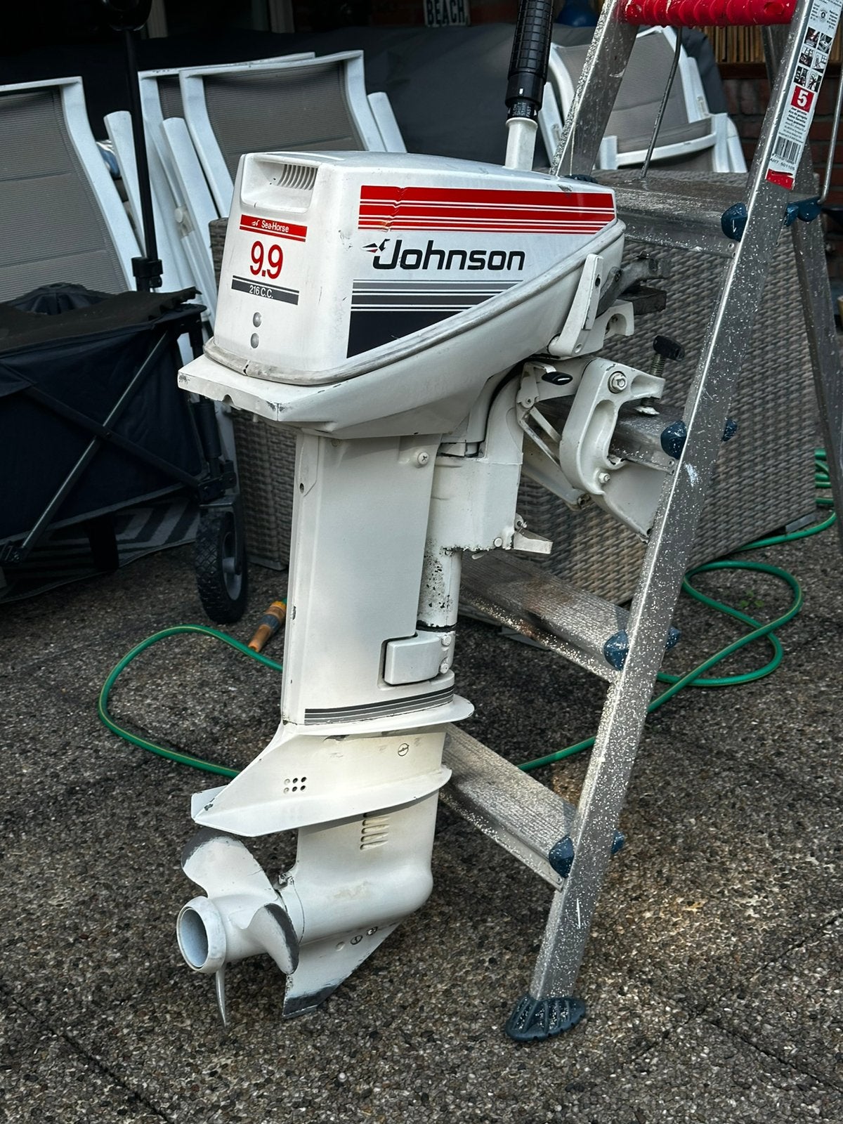 Johnson buitenboordmotor 9,9 pk opknapper / onderdelen, Watersport en Boten, Ophalen, Zo goed als nieuw, Motor en Techniek, Zeilboot of Motorboot