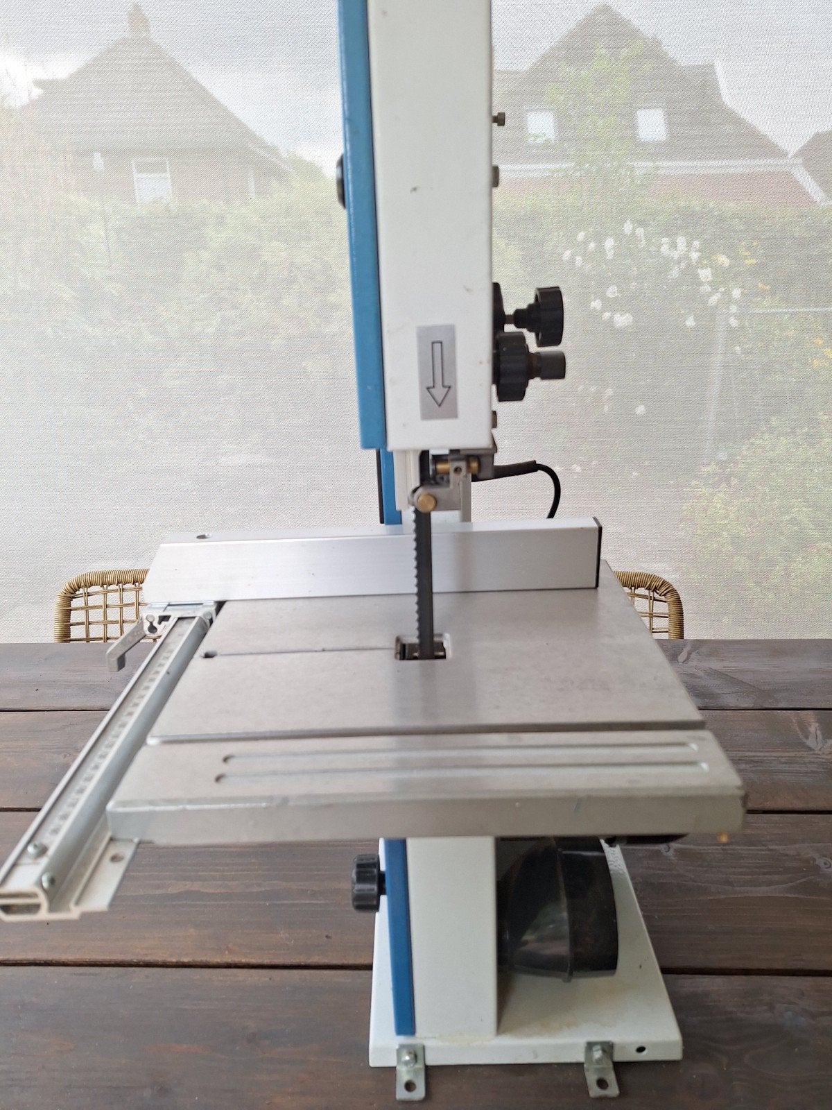 Goed werkende Scheppach lintzaag BASA1 te koop, Gebruikt, Ophalen of Verzenden, Lintzaag, Minder dan 600 watt