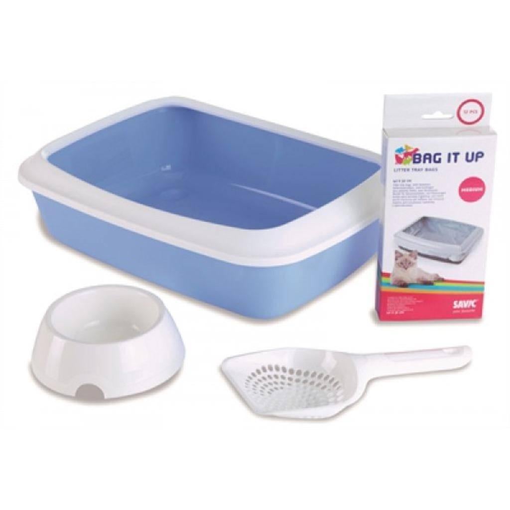 Kittenbak open kattenbak starterset blauw nu voor € 12,95, ., Savic, Nieuw, Ophalen of Verzenden