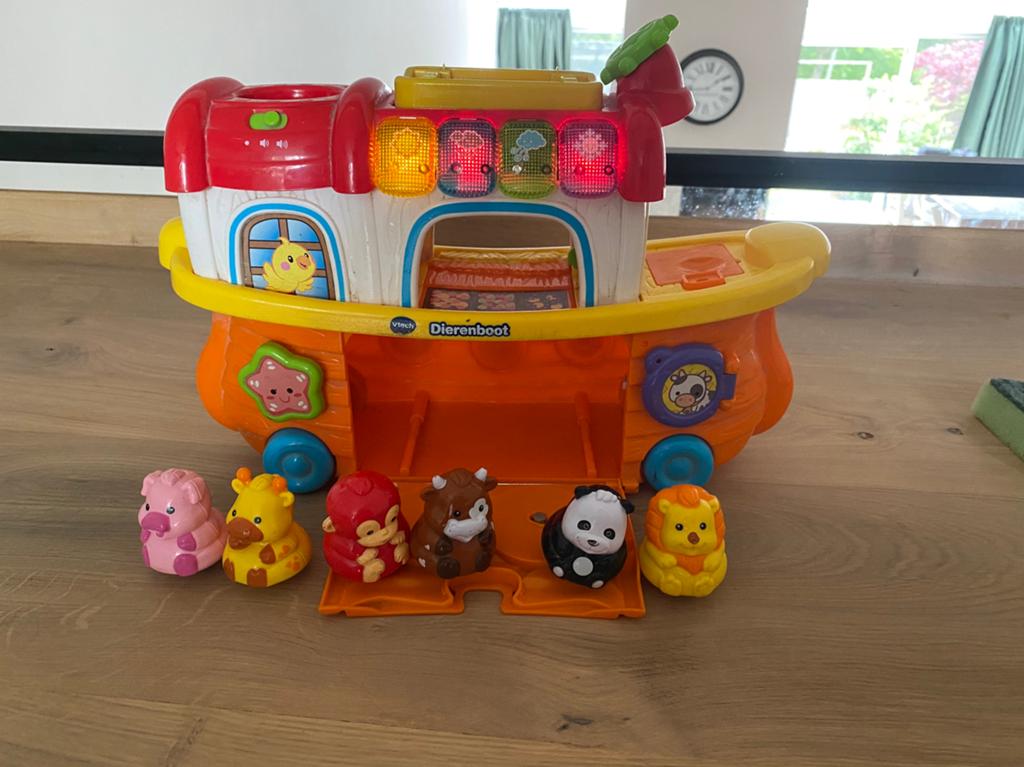 Vtech dierenboot met 6 tuimeldiertjes, Kinderen en Baby's, Speelgoed | Vtech, Ophalen, Gebruikt, 6 maanden tot 2 jaar