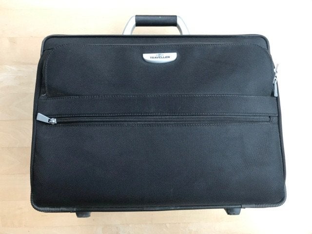 Zakelijke rolkoffer, Ophalen, Gebruikt, 20 tot 30 cm, Zwart