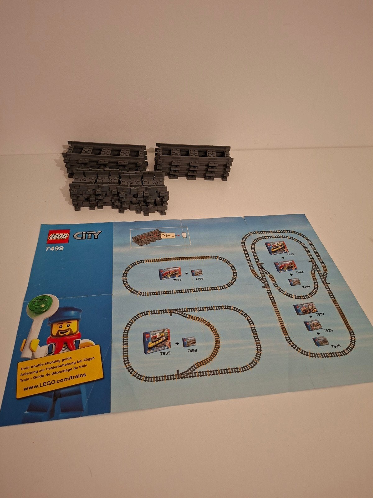 2x treinrails set 7499 compleet met boekje, City, Compleet, Lego, Ophalen of Verzenden