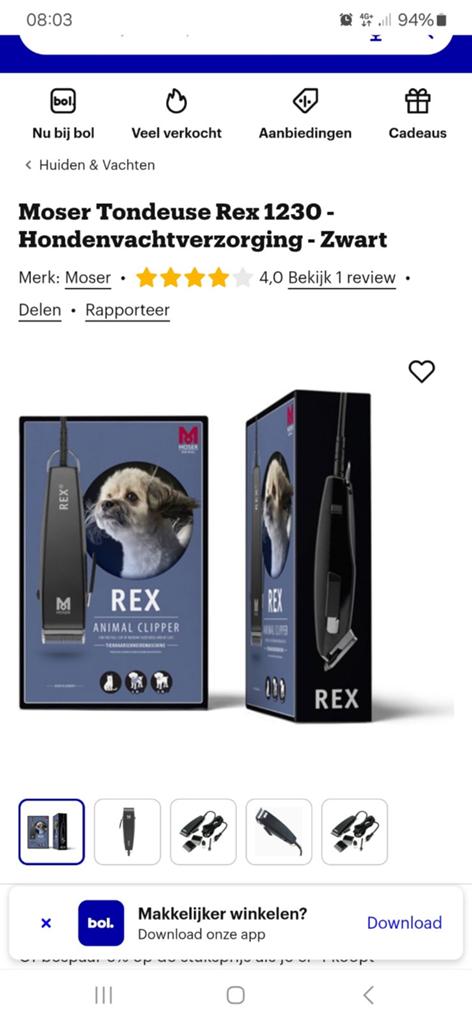 Scheerapparaat hond hondenscheerapparaat Moser rex 1230, Ophalen of Verzenden